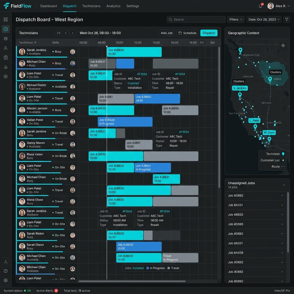 Algorithmic Dispatch Board